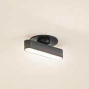 Lindby LED inbouwlamp Eldrin, zwart, lichtstrip,13,1cm