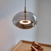 LOOM DESIGN LED hanglamp Avalon roségoud/grijs Ø 20 cm glas