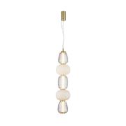 LOOM DESIGN LED hanglamp Pearl 5 amber/goud glas hoogte 78 cm