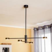 Plafondlamp Orbit IV, zwart, 4-lamps