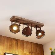 Lindby Farovi plafondspot roest, 3-lamps