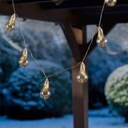 Lindby LED lichtketting Lampini, 200 cm, zwart, IP44