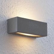 Lindby wandlamp Nellie, grijs, beton, 21,8 cm breed