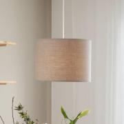 PR Home hanglamp Sara, lichtbeige, Ø 35 cm, linnen textiel