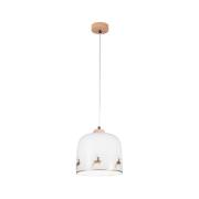 Kolarz Chalet hanglamp, wit/hertengoudkleurig, Ø 25 cm