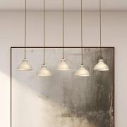 Hanglamp Sven, 5-lamps, beige, staal