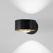 EGG LED wandlamp Clippo Optic, zwart/goud, DTW, omhoog/omlaag