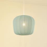 Lindby hanglamp Helin, blauw, Ø 35 cm, stof