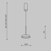 Maytoni LED hanglamp El, Ø 15,3 cm, oranje, aluminium