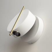 Maytoni LED wandlamp Nuance, wit/goudkleurig, Ø 10 cm