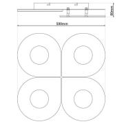 Smilla LED plafondlamp, wit, metaal, 50x50 cm, CCT afstandsbediening