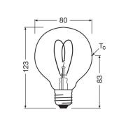 OSRAM LED Vintage G80 E27 4,9W 922 Hart Filament goud dimbaar