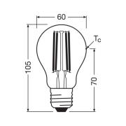 OSRAM LED lamp E27 3.8W Filament 4.000K 806lm 2-pack