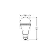 OSRAM LED lamp E27 8W mat 2700K oplaadbare accu noodverlichting