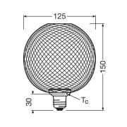 OSRAM Decor LED Platte Bol E27 3,5W zwart 2.700K metaal