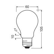 OSRAM LED lamp E27 5W mat 2.700K 1055lm 2er