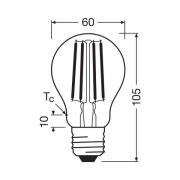 OSRAM LED lamp E27 7,2W gloeidraad 2.700K 1521lm 2-pack