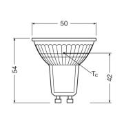 OSRAM LED lamp PAR16 reflector GU10 2,5W 100° 2.700K