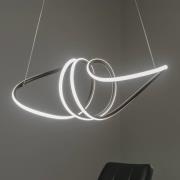 LED hanglamp Loca, kunststof, zwart, 56 W, lengte 70 cm