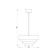 Rings hanglamp, titaniumkleurig, staal, 1 x E27