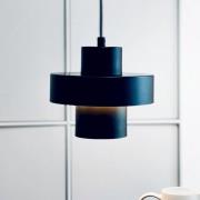 Dyberg Larsen hanglamp Stoke, zwart, Ø 20 cm, metaal