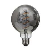 LED filament lamp Spiraal, G95, E27, 2 W grijs dimbaar