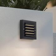 Lindby LED buiten wandlamp Muro, zwart, PC, set van 2