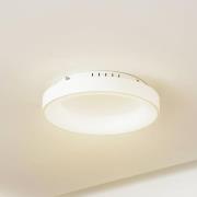 Lucande LED plafondlamp Samvel, Ø 38,4 cm, wit, ijzer