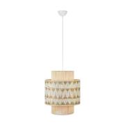 Hanglamp Ano, Ø 45 cm, textiel, beige/bruin