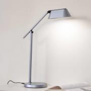 Lindby LED tafellamp Thies, grijs, ABS, hoogte 78cm, dimbaar