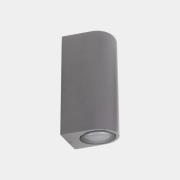 LEDS-C4 Buitenwandlamp Bob Double, grijs, breedte 7 cm, aluminium