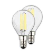 LED lamp druppel E14 4W helder 3000K 840lm EEK A 2er