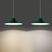 Miguel LED hanglamp, groen, aluminium, 2.700 K