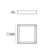 LED plafondlamp Tara Q, 30 x 30 cm, zwart, 3.000 K, aluminium