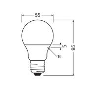 OSRAM LED Classic Star, mat, E27, 4,9W, 2.700K, 470 lm