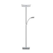 LED vloerlamp Andy, 3-lamps, mat nikkel, CCT, dimmer