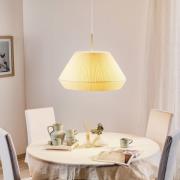 Bover Mei 60 - ronde hanglamp van stof in crème