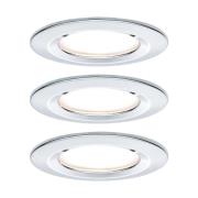 Paulmann LED inbouwspot Nova Coin 3 chroom rond dimbaar