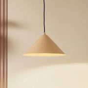 Lindby hanglamp Clarine, beige, Ø 32 cm, metaal