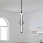 Lucande LED hanglamp Savete, rookgrijs, glas, Ø 12 cm