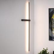LED wandlamp Segin, hoogte 90 cm, 10W, zwart, aluminium