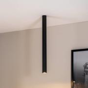Tecno 1XXL plafondspot, staal, GU10, hoogte 80 cm, zwart
