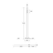 HerzBlut LED vloerlamp Leonora, hout, leeslampje, dimbaar
