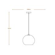 LEDVANCE hanglamp Bal, Ø 26 cm, bruin, golfkarton, E27