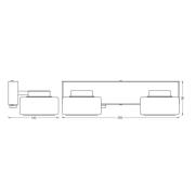 LEDVANCE LED wandlamp Orbis Flame, 2-lamps, zwart, IP44