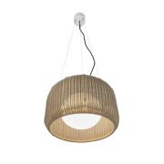 Bover LED buiten hanglamp Fora S, natuurlijk wit/beige, Ø 50 cm