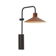 Bover LED wandlamp Platet A/02, zwart/terracotta