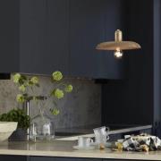 PR Home Bliss hanglamp, hout, bruin, Ø 28 cm, stekker