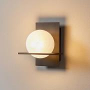 Lucande wandlamp Kulka, 1-lamp, zwart, glas, G9