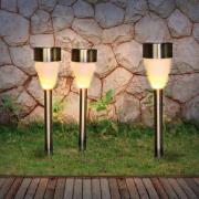 LED grondspies lamp 33576-3, roestvrij staal, set van 3